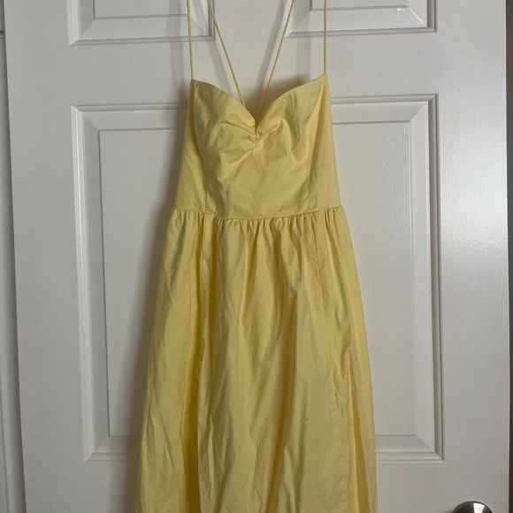 Vintage yellow midi dress - Picture 1 of 5